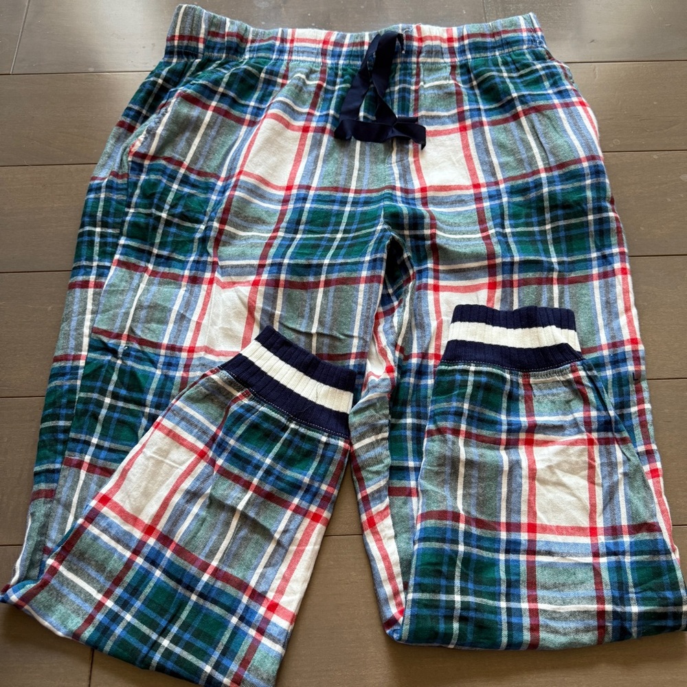 Aerie Women's Plaid Pajama Bottoms - Green, Blue, and Red